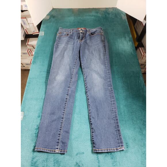 Lucky Brand Jeans Size 2 Womens Blue Stretch Medium Wash Mid Rise Sweet Straight - Picture 2 of 14